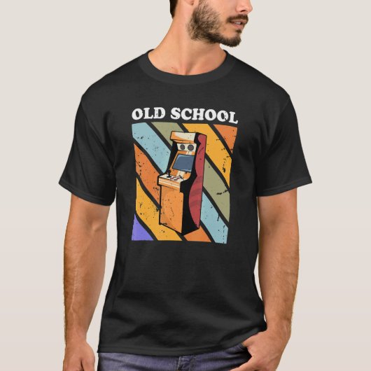 70s 90s Retro Arcade Video Game Old Sc T-shirt (Voorkant)