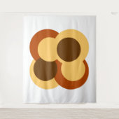 70s Abstract Geometric Circular Shapes Wandkleed (Voorkant)