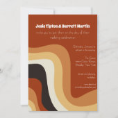 70s Abstracte Golven verbranden Oranje huwelijk Kaart (Voorkant)