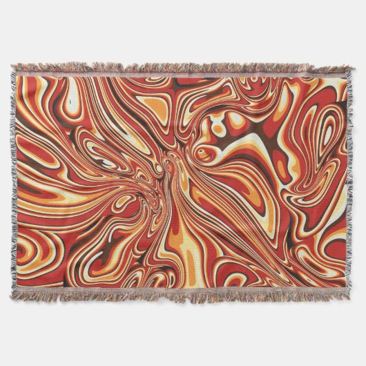 70s Abstracte Retro Marmer Vloeibaar Design Deken (Voorkant)