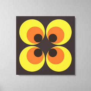 70s-achtergrond canvas afdruk