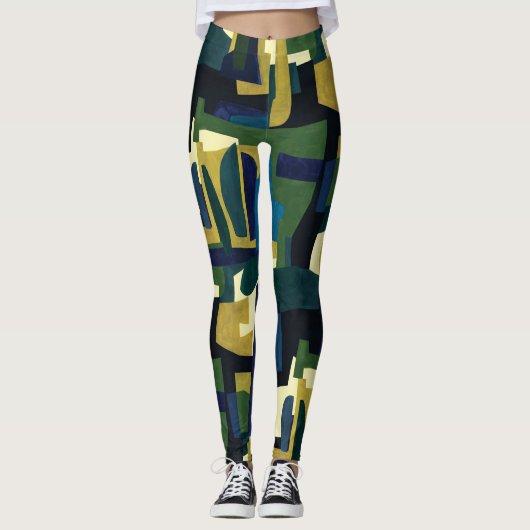 70s art design leggings (Voorkant)