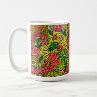 70's bloemen koffiemok