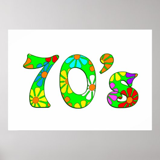 70's bloemen poster (Voorkant)