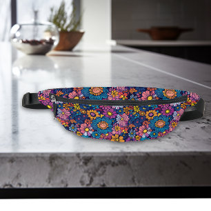 70s Boho Bloemen Bloemen Heuptasje