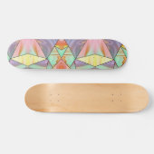 70S Boho Marble Vibes Skateboard (Horizontaal)