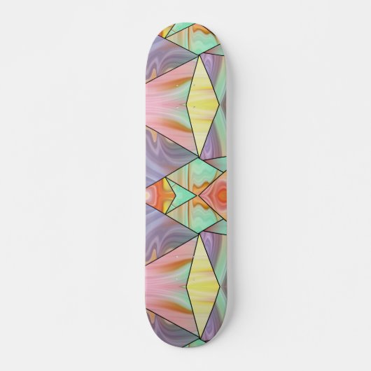 70S Boho Marble Vibes Skateboard (Voorkant)