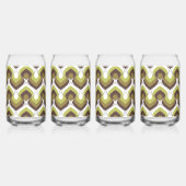 70s Bold Modern Retro Ogee Motif in Greens (Recto)