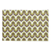 70s Bold Modern Retro Ogee Motif in Greens Kussensloop (Achterkant-Links)