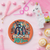 70s Boogie Retro Disco Dancing Partyware Dineren Papieren Bordje (Feest)