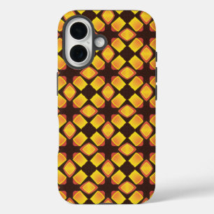 70s Bruin Oranje Warm Retro 1970 iPhone 16 Hoesje