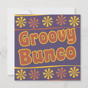 70's Bunco Invite Kaart