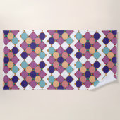 70's checkerboard pattern strandlaken (Voorkant)