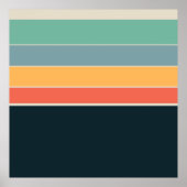 70s COlour palette Stripes Poster (Voorkant)