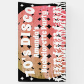 70's Disco Bachelorette Party | Roze glazige bal Spandoek (Verticaal)