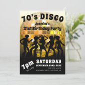 70's Disco Birthday | Glitter Ball Kaart (Staand voorkant)