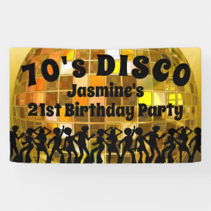 70's Disco Birthday Glitter Ball Spandoek