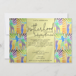 70s Disco Retro Script Moederdag Dinner Brunch Kaart