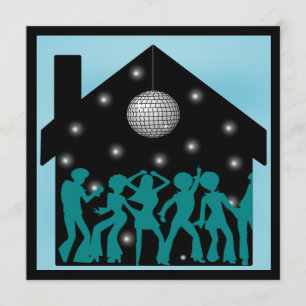 70s Disco Theme House Party Kaart