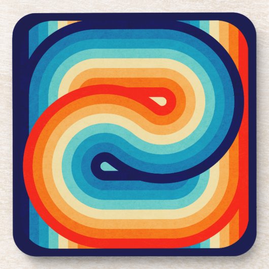 70s Double Wave Bier Onderzetter (Voorkant)
