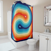 70s Double Wave Douchegordijn (In situ)