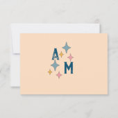  70s Floral RSVP Card met QR code (Achterkant)