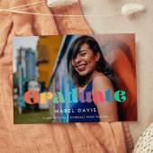  70s Foto afstuderen Aankondiging