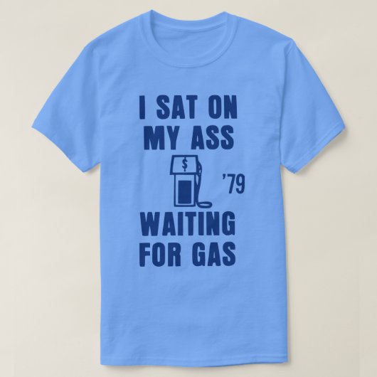 70s gastekort energiecrisis Button T-shirt (Design voorkant)