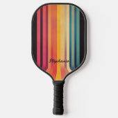 70s geïnspireerde Abstracte strepen Pickleball Paddle (Achterkant)