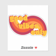 70s geïnspireerde goede vibes Sticker