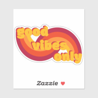70s geïnspireerde goede vibes Sticker