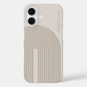 70s geïnspireerde lijnkunst - neutrale regenboogst Case-Mate iPhone case (Achterkant)