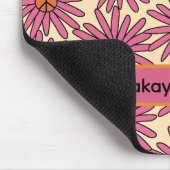 70's Geïnspireerde Retro Bloemenprint Muismat (Hoek)
