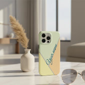 70s Groene driehoeken kleurblokpagina's Aangepaste Case-Mate iPhone Case