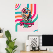 70s Groovy Boogie Retro Disco Poster (Thuiskantoor)