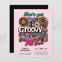 70s Groovy Boogie Retro Disco Verjaardagsfeest