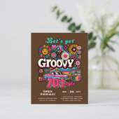70s Groovy Boogie Retro Disco Verjaardagsfeest (Staand voorkant)