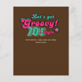 70s Groovy Boogie Retro Disco Verjaardagsfeest (Achterkant)