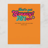 70s Groovy Boogie Retro Disco Verjaardagsfeest (Achterkant)