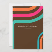 70s Groovy Boogie Retro Disco Verjaardagsfeest Kaart (Achterkant)