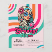 70s Groovy Boogie Retro Disco Verjaardagsfeestje (Voorkant)