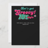 70s Groovy Boogie Retro Disco Verjaardagsfeestje Kaart (Achterkant)