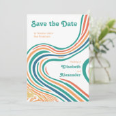 70's  groovy golven, red de datum kaart (Staand voorkant)