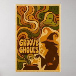 70s Halloween Retro Witch Poster
