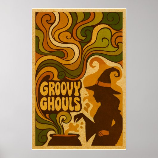 70s Halloween Retro Witch Poster (Voorkant)