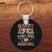 70s Happy Laatste Dag van School Groovy Leraar Jon Sleutelhanger (Voorkant)
