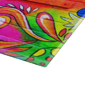 70's hippie psychedelic placemats snijplank (Hoek)