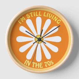 70s hippy daisy Pocket Watch