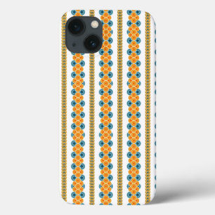 70s jaren cirkel rijen iPhone 13 hoesje