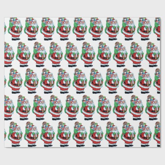 70s kerstkerstbekentenis Retro Wrapping Cadeaupapier (Vlak)